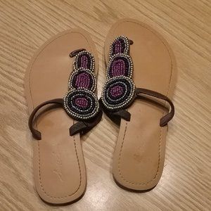 Swim'n Sport Beaded Slippers/flip flops